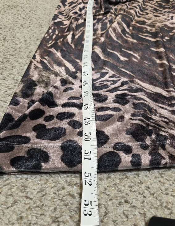 Reiss Briana Velvet Leopard Midi Dress Black/Brown Off Shoulder Long Women's 8 - Picture 7 of 11